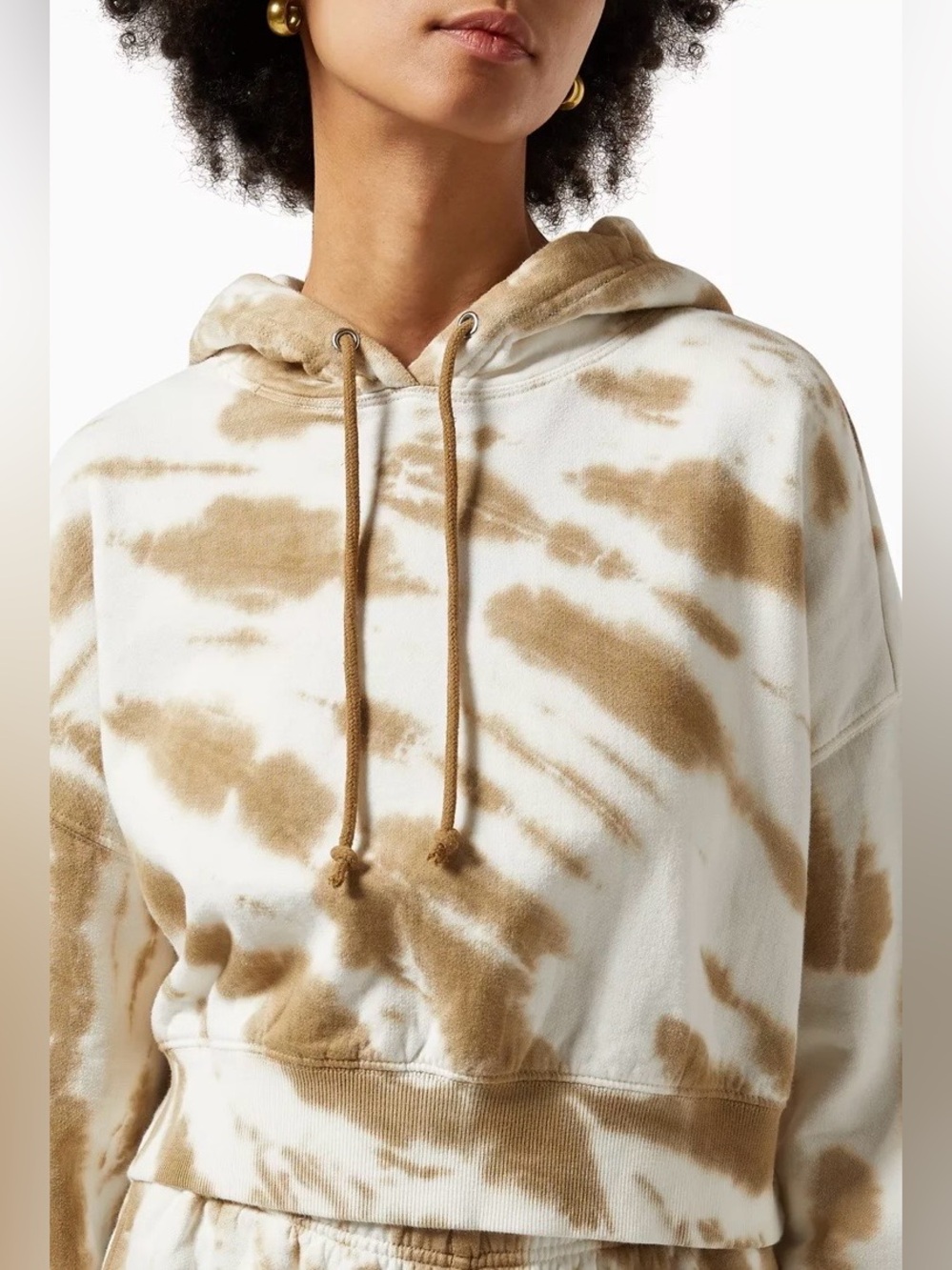 GOOD AMERICAN Cropped and Cool Hoodie in Cotton
